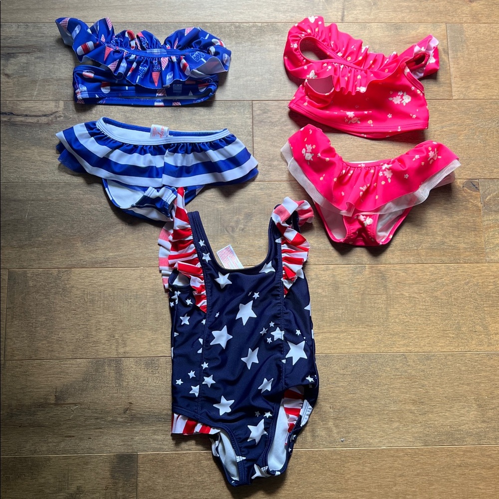 EUC Cat and Jack swim bundle size 2T